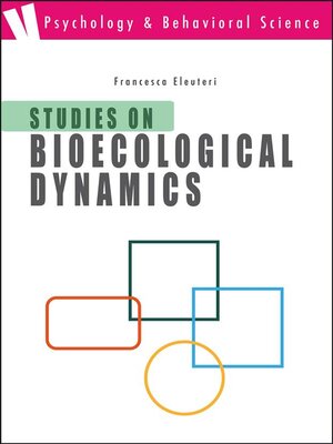 cover image of Studies on bioecological dynamics